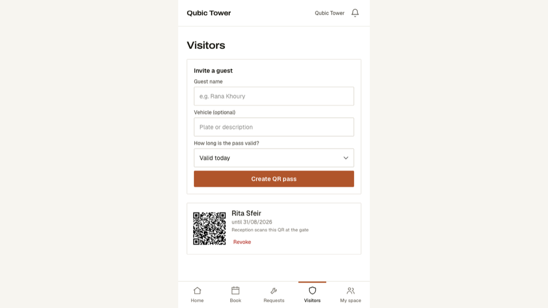 Inviting someone in